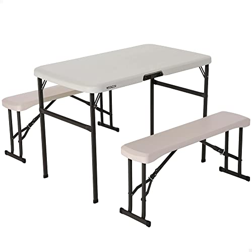 Conjunto de Jardim LIFETIME Utra (Branco - Aço) Lifetime - Mesas dobráveis - jardim, aço, branco