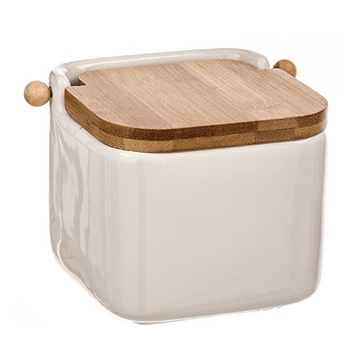 Caixa de Sal com Tampo de Bambu QUADRAT D,casa - Açucareiros e leiteiras - caixa, sal, tampo, bambu
