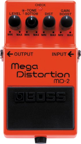 Boss Md-2 Boss Distortion Pedal Preto Vermelho BOSS - Processadores de efeitos - distorção, preto/vermelho, aa, 120g