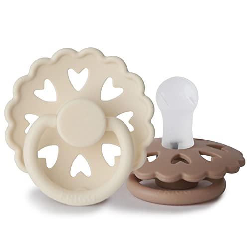 Chupeta FRIGG Fairytale Chupete 2-Pack Cream/Silky Satin FRIGG - Cuidados com a higiene oral - chupeta, frigg, fairytale, 2 pack, creme, satin