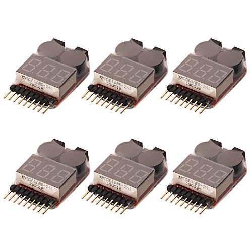 Testador de Baterias Gtiwung 6Pcs Rc 1-8S Lipo Battery Tester GTIWUNG - Acessórios de brinquedos de controle remoto - 6Pcs, 1-8S, LiPo, precisão