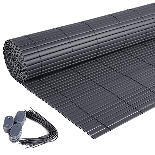 Vedação Privacidade Pvc 90X500Cm Cinzento Laneetal - Cercas e barreiras - vedação, privacidade, pvc, cinzento