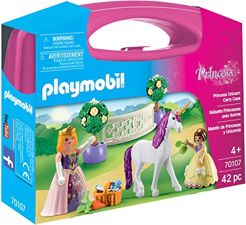 Conjunto de Brinquedos PLAYMOBIL Princesses and Unicorns PLAYMOBIL - Peças de reposição para telemóveis - princesas, unicórnios, maca, cenoura, jarras