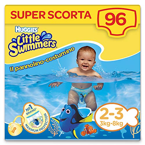 Huggies Little Swimmers Tamanho 2-3 96 Unidades Kimberly-Clark S.R.L. - Roupa interior - macios, flexíveis, absorventes, 96 unidades