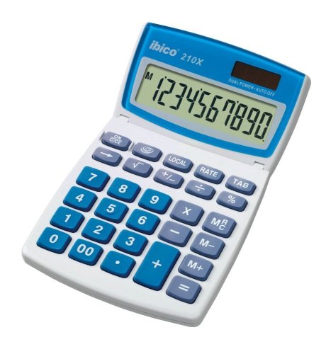 Ibico 210X calculadora PC Calculadora básica Azul, Branco Ibico - Calculadoras - calculadora básica, backlight não, bateria solar