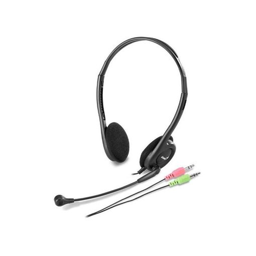 Auscultadores com Fio GENIUS HS200C (On Ear - Preto) Genius - Fones de Ouvido com Microfone - com fios, supra-aural, fita de cabeça, 20-20000 Hz