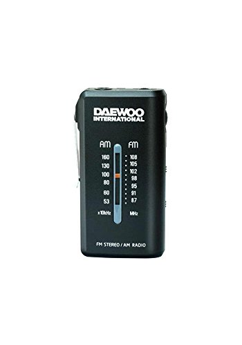 Rádio portátil CECOTEC DRP-9 (Preto - Digital - Analógico - Pilhas) Daewoo - Áudio - analógico, digital, pilhas, entrada auxiliar