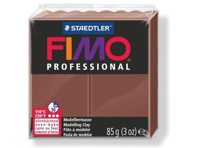 Argila de Modelar STAEDTLER FIMO Professional Castanho (85 g) Staedtler - Materiais de cerâmica e escultura - argila, modelar, castanho, 85g