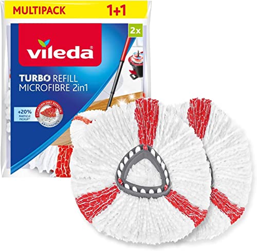 Vileda Turbo 2 in 1 Escova de Pátio 2 Unidades Vileda - Escovas de lavagem automotiva - 2 em 1, pátio, lavável, durável