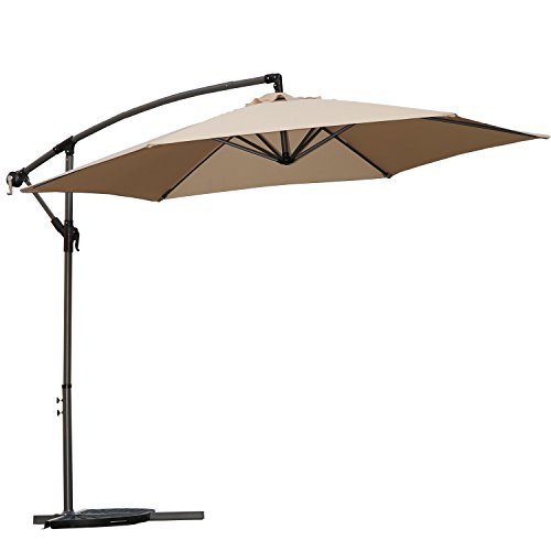 Guarda-Sol de Jardim CANTILEVER 3M (Bege - Algodão) Angel Living - Móveis de exterior - bege, algodão, 180 cm, 6 varas