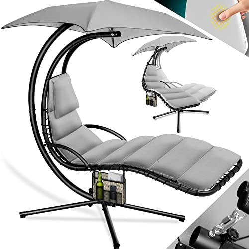 Espreguiçadeira Flutuante com Chapéu KESSER (Cinzento) KESSER - Móveis de exterior - flutuante, chapeu, cinzento