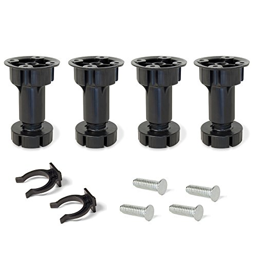 Pernas de Armário EMUCA Emuca 1121001 | Preto Emuca - Ralos - regulável, 40 kg, compatível, preto