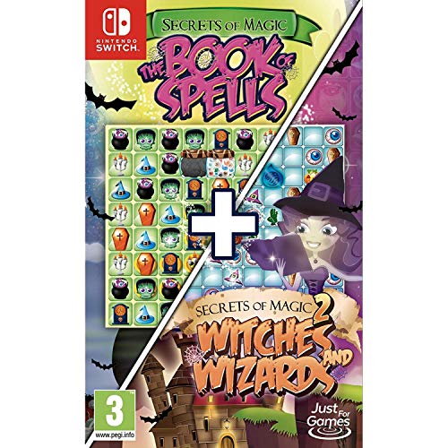 Jogo Nintendo Switch Pack Secrets of Magic: The Book of Spells + Witches and Wizards (Acessórios Consolas) JUST FOR GAMES - Software de jogos de vídeo - jogo, nintendo switch, pack, secrets of magic, book of spells, witches and wizards