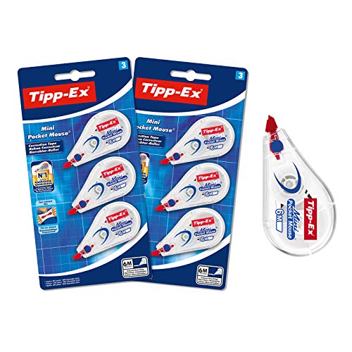 Fita de correção 3M Pocket Mini Mouse (6 metros) BIC - Correção de fluídos, canetas e fitas - 6 metros, preto e branco, pocket mini mouse