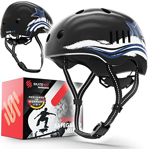 Capacete Unisexo SKATEWIZ Sk8Bike-01 Multicor para Ciclismo (L) SKATEWIZ - Capacetes de bicicleta - unisexo, proteção, ouvido, pescoço