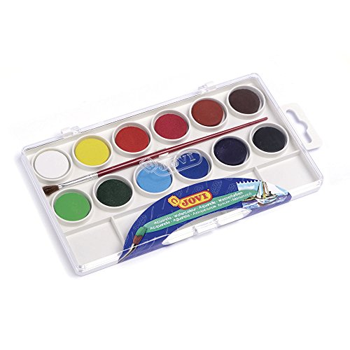 Estojo de Pintura JOVI 12 Aquarelas (Multicor) Jovi - Tinta, tinta de arte e esmalte - aquarelas, multicor, corantes à base de água, alta cobertura