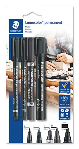 Marcador Staedtler Lumocolor 334 SB Ponta Redonda Preto (Escrita) Staedtler - Marcadores e marcadores de texto - ponta redonda, preto, resistente à água