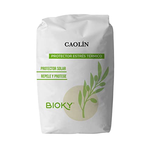 Caolín Agrícola Arcilla Branca 20Kg CAOLÍN Bioky - Argila e massa de modelar - 20 kg, anti-estresse térmico, proteção evapotranspiração, controle pragas
