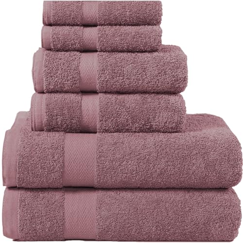 Conjunto de Toalhas de Banho Premium 6 Peças Rosa (Recondicionado Como Novo) Various - Toalhas de banho e panos de limpeza - premium, 6 peças, rosa