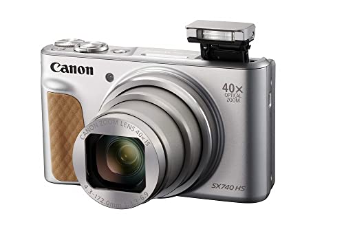 Máquina Fotográfica Compacta CANON SX740HS Prateado Canon - Câmeras - 20.3 mp, 40x zoom, 4K vídeo, Wi-Fi e Bluetooth