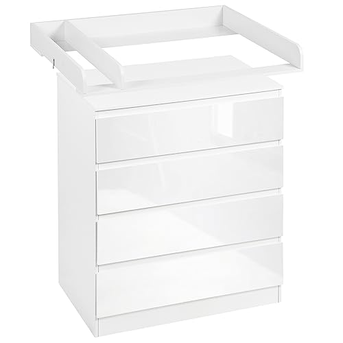 Muda-Fraldas WOLTU com Acessórios (Branco - 80 x 75 x 109.2 cm) WOLTU - Móveis para bebês e crianças pequenas - acessórios, branco, 80x75x109.2 cm