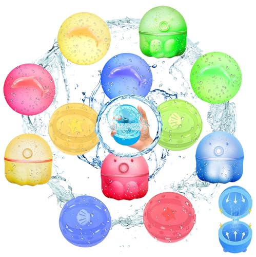 Conjunto 12 Bolas de Água Reutilizáveis SILICONA Huifengjie - Artigos de festa - 12 bolas, reutilizáveis, silicona