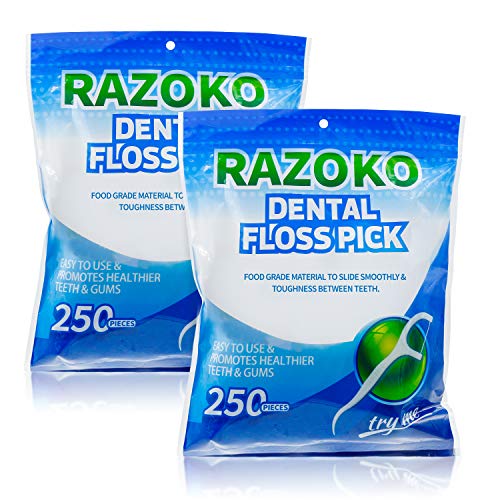 Fios Dentais 2X2 Cm 500 Unidades LIMPO RAZOKO - Fio dental - fios, dentes, limpo