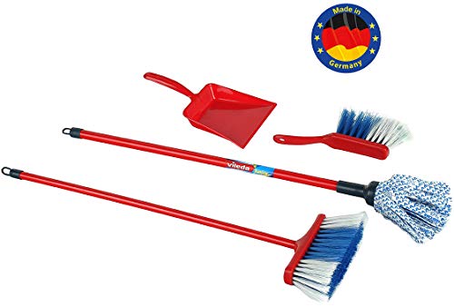 Kit de Limpeza para Crianças KLEIN Vileda KLEIN - Faz de conta de limpeza da casa - escova, vassoura, pá, esfregona