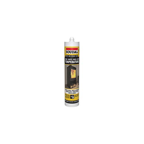 Cartucho de Masticar Refractário 300Ml Preto SOUDAL SOUDAL - Revestimentos protetores e selantes - refratário, 300ml, resistente ao calor, silicone