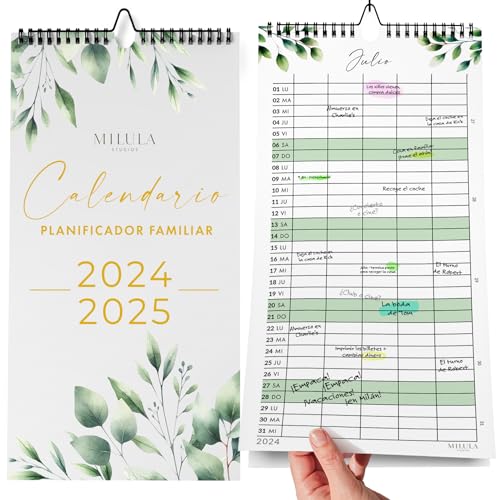 Calendário de Parede 2024/25 | Grande | Planificador Anual | Julho 2024 - Dezembro 2025 Milula Studios - Calendários, organizadores e planejadores - calendário, parede, grande, planificador anual