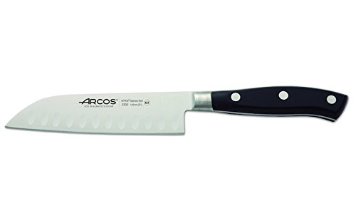 Faca Santoku Arcos Riviera 233200 Nitrum Aço com Punho de Lâmina Polyoxymethylene e 14 cm Arcos - Facas de cozinha - santoku, arcos, nitrum, polyoxymethylene, 14 cm