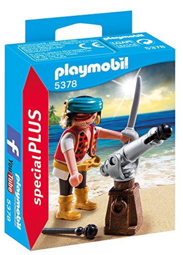 Playmobil 5378 Pirata com Canhão de Brincar PLAYMOBIL - Conjuntos de brinquedos - playmobil, pirata, canhão