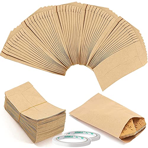 Vegcoo 150 Bolsas de Papel KRAFT 6X10cm (Branco) VEGCOO - Envelopes - bolsas, papel kraft, 6x10cm, branco