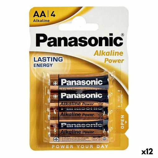 Pilha Recarregável PANASONIC 1x4 LR6APB Panasonic - Baterias de uso geral - alcalino, aa, 1,5v, 4 unidades