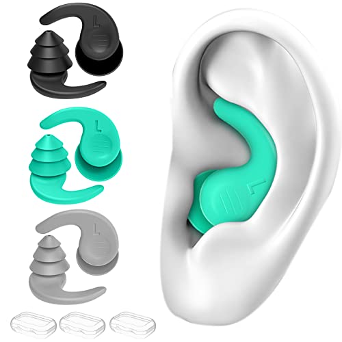 Tampões para ouros SILICONA para natação (3 pares) EUKSRH - Tampões de ouvido - silicone, natação, piscina, hidroterapia, ajuste perfeito