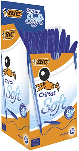 Esferográfica Bic Soft Azul 0.5mm - 50 Unidades BIC - Canetas - 0.5mm, easy glide, azul, 50 unidades