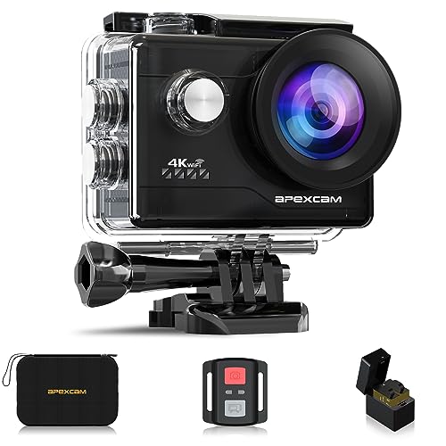 Action Cam APEXCAM AC-APX-CAM-WIFI-20 (4K - 20 MP - Até 120 min de autonomia) Apexcam - Câmaras de vídeo - 4k, 20 mp, 120 min autonomia, 30 fps
