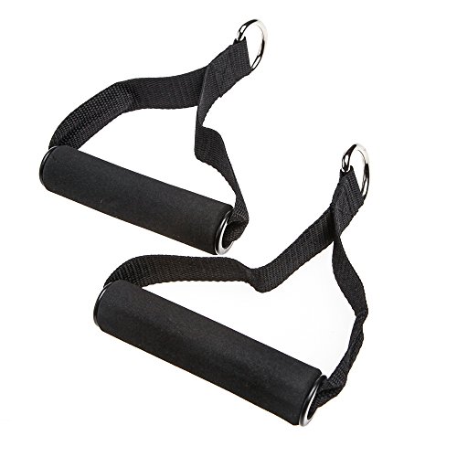 Conjunto de Bandas Elásticos com Mangos FITNESS HEALTH PRO (Preto e Azul) Fitness Health Pro - Levantamento de peso - elástico, mangos, fitness, preto, azul