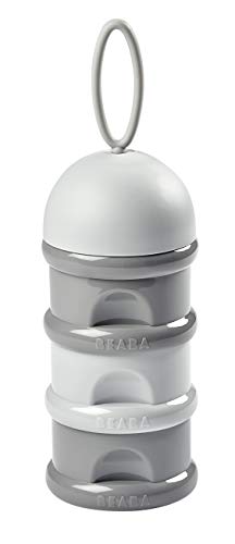Dispensador de Leite BAUBA 1.5L Cinzento (Plástico - 15 x 20,5 x 26 cm) Beaba - Recipientes de armazenamento de alimentos - 1,5L, cinzento, plástico