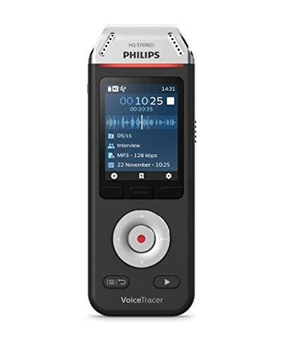 Gravador de áudio Philips DVT2110/00 | Preto Philips - Gravadores de voz - 8 gb, microsd, 88 h, bateria recarregável