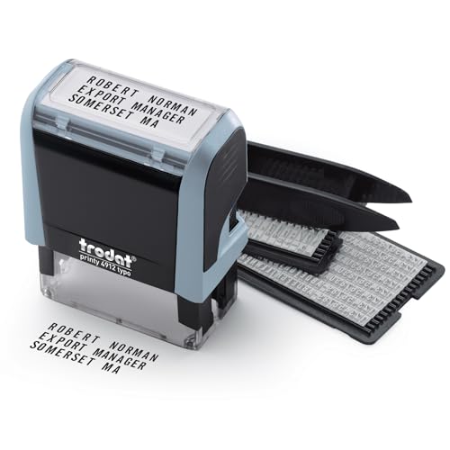 Carimbo TRODAT Printy 4912 Preto (47x18mm) Trodat GmbH - Carimbos de borracha de escritório - carimbo, tinta à base de água, indicador, limpeza