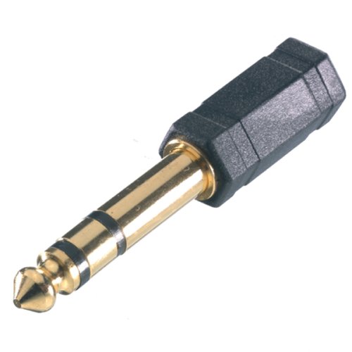 Cabo Adaptador VIVANCO 3.5mm para Jack 6.3mm Vivanco - Conectores de componentes eletrônicos - adaptador, jack 6.3mm, cabo jack, ouro, auscultadores