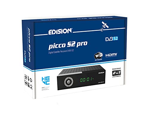 Recetor Satélite Edision Picco S2 Pro Full HD EDISION - Áudio - full hd, multistream, wifi, reprodução multimédia