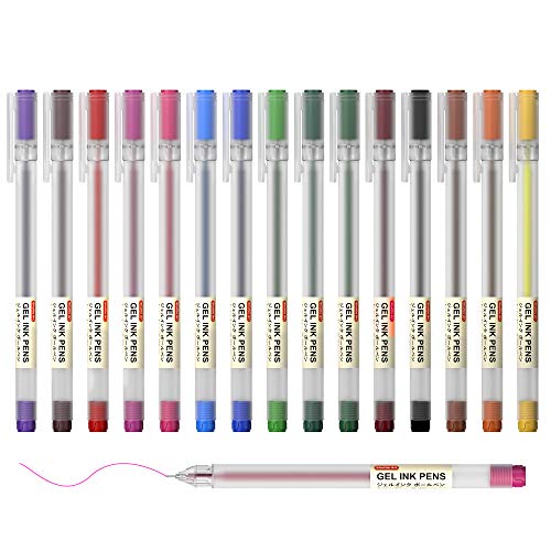 Canetas SHUTTLE ART (Multicor - 15 Unidades) Shuttle Art - Canetas - multicor, 15 unidades, tinta gel, ponta ultra-fina