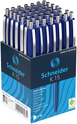 Esferográfica SCHNEIDER 4-5000-0000 Azul Metalizado Schneider - Canetas - clip metálico, pulsador metal, mina intermutável, tamanho médio