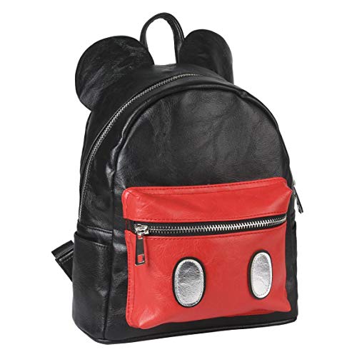 Mochila CERDÁ MODA Mickey (Preto - Poliéster - 25 x 33 x 7.5 cm) Cerdá - Mochilas - mochila, mickey, preto, poliéster