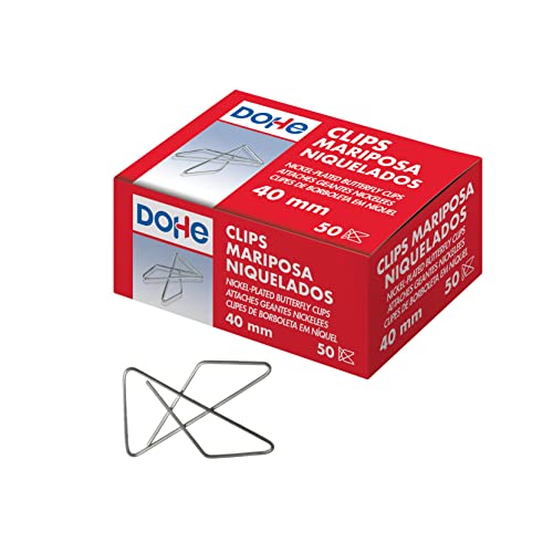 Pack 50 Unidades de Armação para Papel A4 Mtl Mariposa Nº10 40Mm DOHE - Clipes de papel e grampos - pack, 50 unidades, armação, metal, niquelada