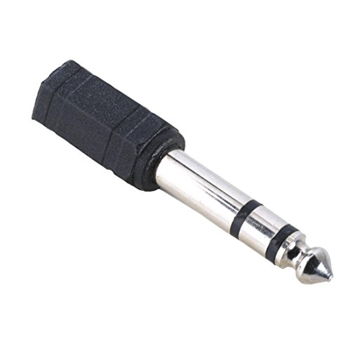 Cabo de Áudio HAMA (Jack 3.5mm - Jack 6.3mm - 10 cm - Preto) Hama - Adaptadores de cabos de áudio e vídeo - jack 3.5mm, jack 6.3mm, 10 cm, preto