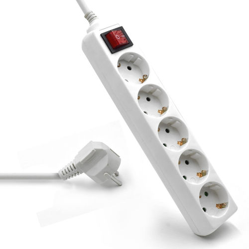 Extensão Elétrica EWENT EW3916 (5 Tomadas - Tipo F - 1.5m) Ewent - Fios e cabos elétricos - 5 tomadas, tipo f, 1.5m