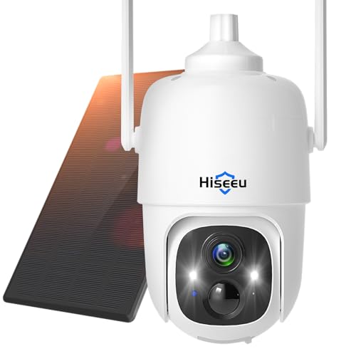 Câmara de segurança HISEEU HD1080P 3MP Solar Power Wireless Security Camera Hiseeu - Câmeras de vigilância - hd, wi-fi, bluetooth, visão nocturna, 1920x1080